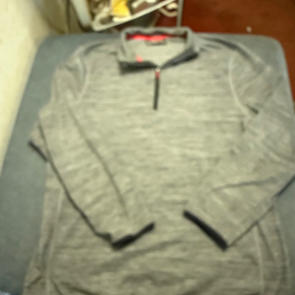 Avalanche Outdoor Supply Co Mens XL Gray Quarter Zip Pullover CAM150U Heathered